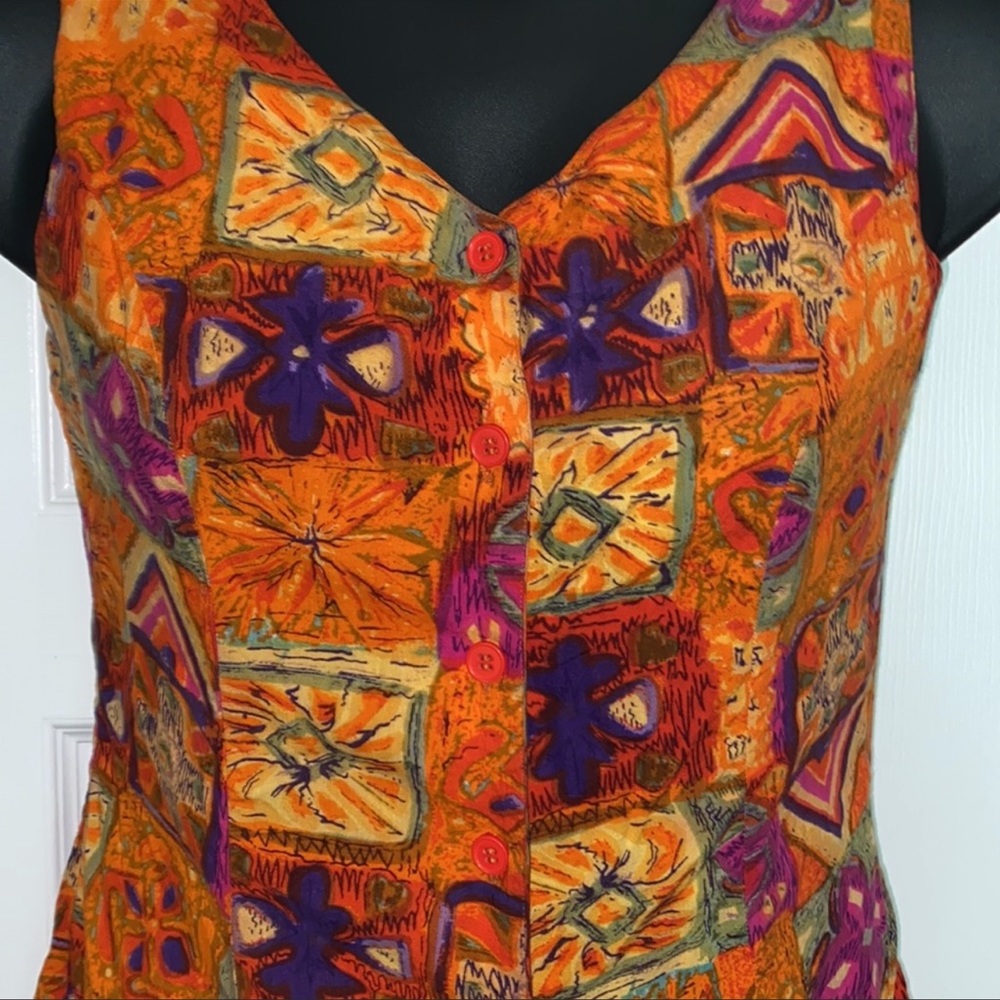 Vintage! TREND BASICS Tiki Floral Pleated Romper